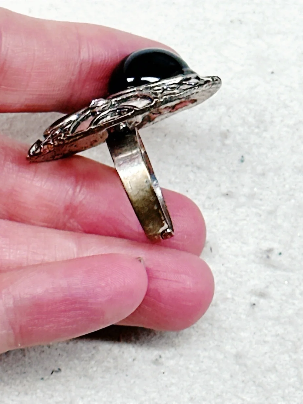 3013u. Damaged Silvertone Southwest Ring Adjustable